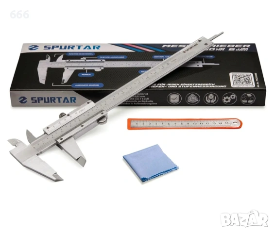 Шублер Spurtar 0-150 мм 0-6" измервателен инструмент с точност 0.02 мм/0.001"