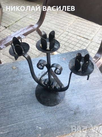 Предлага    свещник  от. ковано  желязо. ., снимка 2 - Други ценни предмети - 53740194