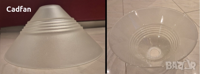 Стъклен лампион за полилей 