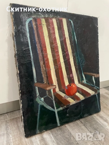 Стара маслена картина, снимка 3 - Антикварни и старинни предмети - 53284995