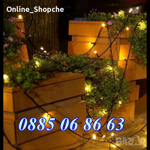 Коледни лампички 20 метра на макара, жълта светлина, водоустойчиви, снимка 2 - Декорация за дома - 52428478