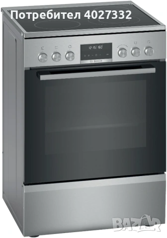 BOSCH Serie 4 HKR39C250 – стъклокерамична печка с фурна, EcoClean, 3D Hotair 