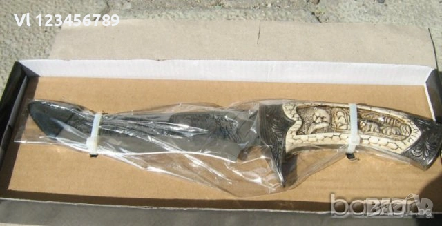 Колекцонерски ловен нож -180 / 310 - 5 модела ( Елен, Мечка, Вълк, Орел, Дракон), снимка 2 - Ножове - 53815444