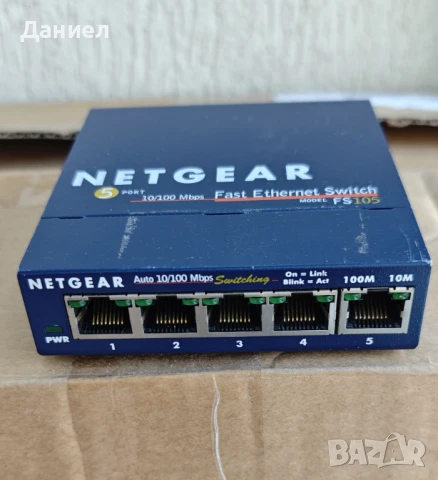 5 портов 10/100Mbit/s суич Netgear FS105, снимка 2 - Суичове - 51356603