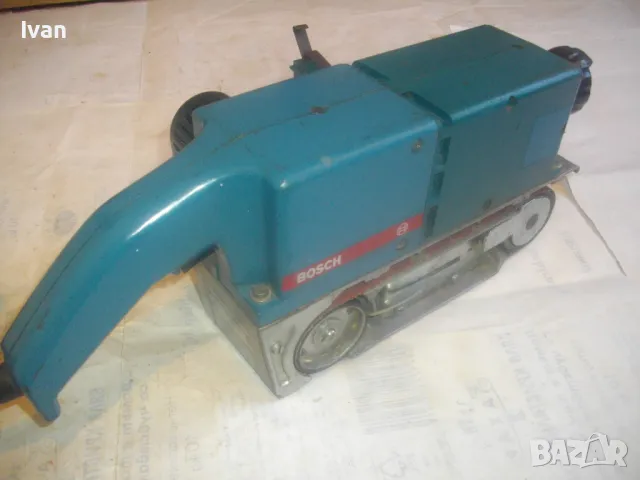 950W/4,6A Germany BOSCH ОРИГИНАЛЕН ЛЕНТОВ ШЛАЙФ НЕМСКИ СИНЯ СЕРИЯ СТАРО КАЧЕСТВО ЗА ЧАСТИ ЗА РЕМОНТ, снимка 8 - Други инструменти - 50099747