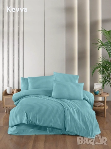 СПАЛЕН КОМПЛЕКТ 4 ЧАСТИ - 100% ПАМУК САТЕН, снимка 2 - Спално бельо - 53484291