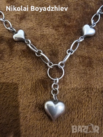 Сребърно дамско бижу, снимка 2 - Колиета, медальони, синджири - 52778139