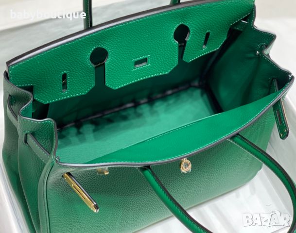 Hermes Birkin emerald, снимка 8 - Чанти - 45396680