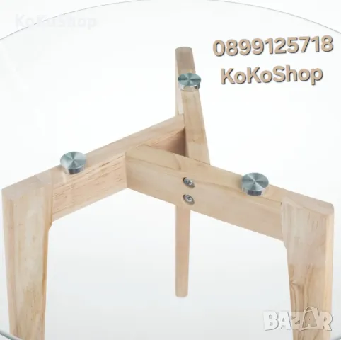 Маса-50х49 см./стъклена помощна маса/маса за кафе, снимка 3 - Маси - 49690537