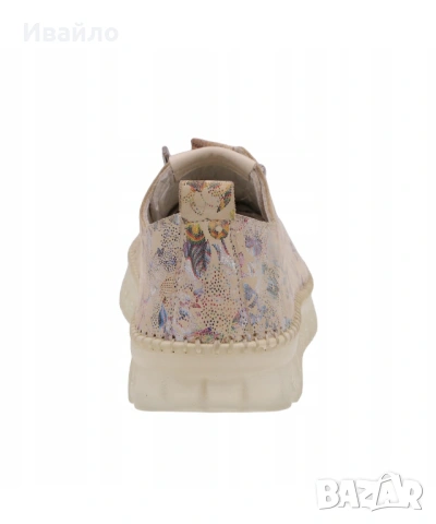 Дамски обувки от естествена кожа с флорален принт и гъвкава подметка, снимка 6 - Дамски ежедневни обувки - 53915897