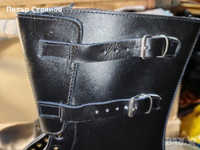 Италиански военни кубинки от естествена кожа Davos р-р 46, снимка 6 - Мъжки боти - 52945043