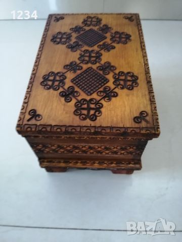 Дървена кутия 15.5 х 10.5 h 10 см. , снимка 2 - Други стоки за дома - 45595237