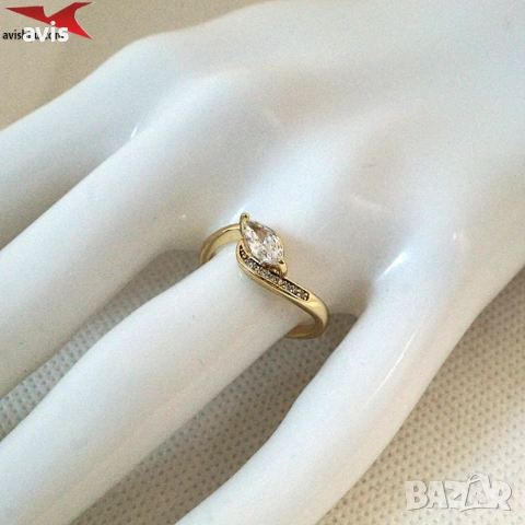 Пръстен с 14К златно покритие 224835, снимка 3 - Пръстени - 52918061