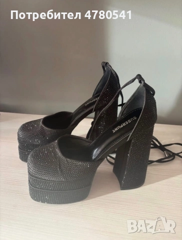 Черни блестящи токчета