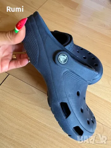 Оригинални тъмно сини чехли чехли Crocs ! 38-39 н, снимка 2 - Чехли - 47059860