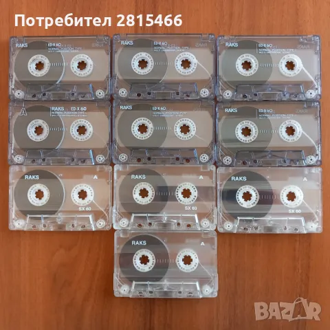 ЛОТ 10бр. аудио касети RAKS, снимка 2 - Декове - 47234703