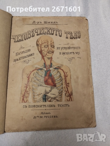 "ЧЕЛОВЕЧЕСКОТО ТЕЛО", написана от д-р Шмид. 1899 г
