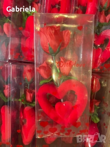 Подарък за 14 февруари, снимка 3 - Изкуствени цветя - 53353559