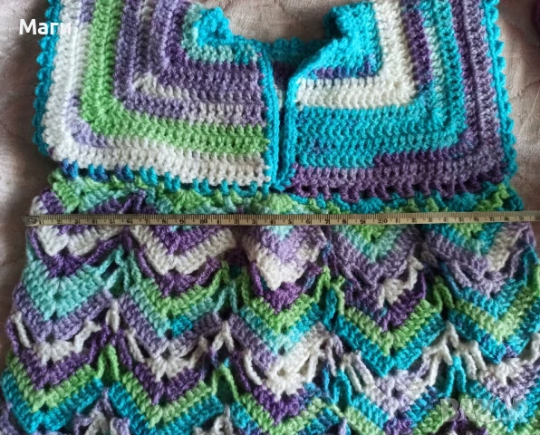 Детска дреха тип рокля плетена, снимка 5 - Детски рокли и поли - 51204071