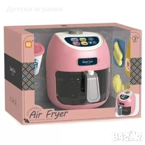Фритюрник с горещ въздух със звукови и светлинни ефекти - аксесоари, розов, еър фрайър, снимка 5 - Образователни игри - 52745067