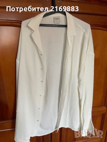 Мъжка елегантна риза в бял цвят , снимка 2 - Ризи - 46387928