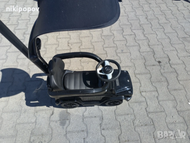MERCEDES Кола за яздене с дръжка и сенник Mercedes-benz G350d черен, снимка 2 - Други - 53849720