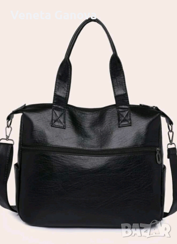 Голяма дамска чанта за ръка или рамо от високо качество екокожа, снимка 6 - Чанти - 45069565