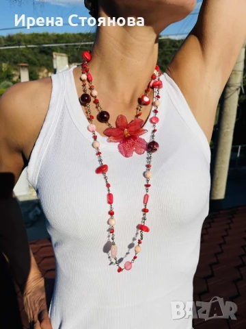 Колие с регулируема дължина, естествен цвят на орхидея, снимка 6 - Колиета, медальони, синджири - 51002776