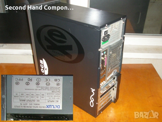 офис компютър, Core 2 duo E4700, RAM 4GB DDR2 Radeon 5550 DDR5, SSD120gb, Delux 350W PFC, снимка 2 - Работни компютри - 53618343