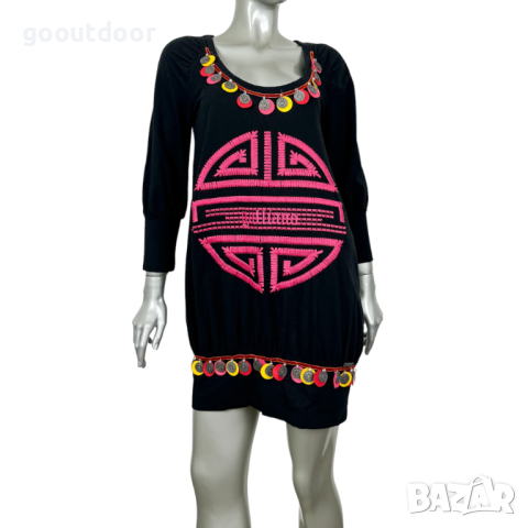 Рокля Galliano Embroidery Logo Mini Dress , снимка 3 - Рокли - 44985504
