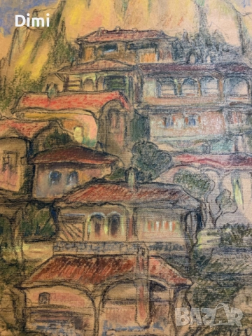 АРГИР МАНАСИЕВ пастел/пейзаж голям формат, снимка 3 - Картини - 52815484