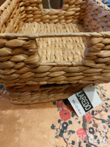 Нови плетени кошници от естествен материал, снимка 6 - Декорация за дома - 53300170