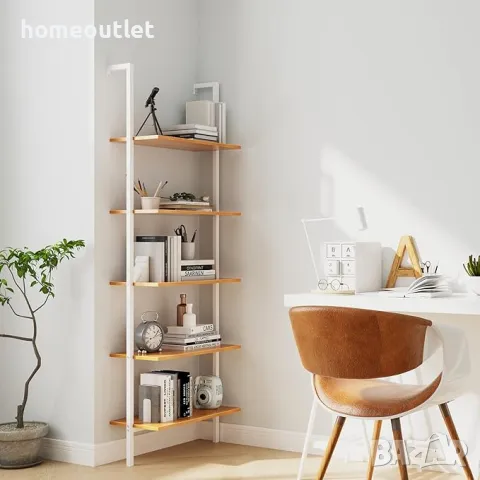 ПРОМОЦИЯ Етажерка със стенен монтаж и стълбовиден дизайн 10CZWKSF02-60WH, снимка 5 - Етажерки - 49740912