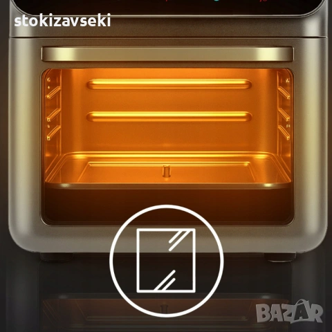 Еър фрайър и фурна 2-в-1 , XXL Капацитет 8.5L, 1350W, 10 Програми, LED Тъч дисплей, снимка 5 - Фритюрници - 54083064