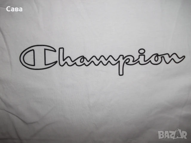 Тениски CHAMPION  мъжки,М и Л  /сива,бяла/, снимка 6 - Тениски - 41760167