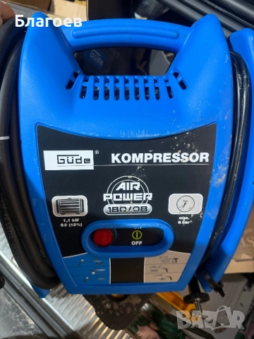 Компресор AIRPOWER 180/08 / GUDE 50077 / 8 бара, снимка 2 - Компресори - 53336394