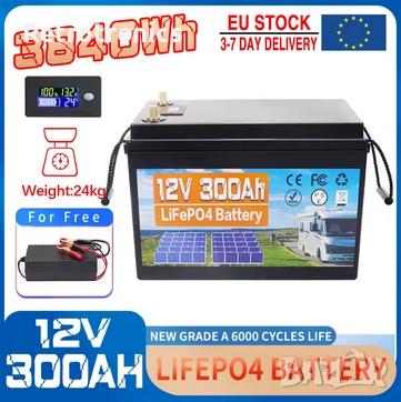 Акумулатор LiFePO4 300Ah, снимка 2 - Аксесоари и консумативи - 51743133