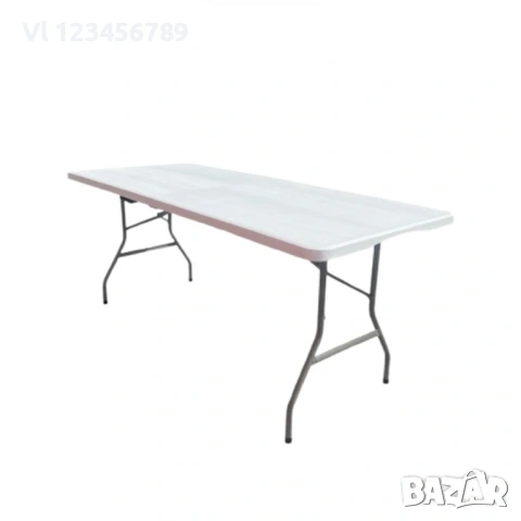 Сгъваема бяла къмпинг маса 180 х 74 х 74, снимка 2 - Къмпинг мебели - 53813153