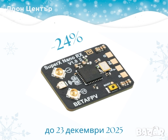 Приемник SuperX ELRS Gemini Xross Nano (ELRS 2.4G+915M)