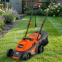 Мощна и лека електрическа градинска косачка 1000W, Кош за трева 35L, Регулируема височина, 3 нива на, снимка 1