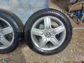 Оригинални Алуминиеви джанти 15 VW Fox Polo с 5 болта зимни гуми , снимка 5