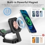 Нова Сгъваема MagSafe станция за iPhone 12–17 + Apple Watch + AirPods, снимка 5