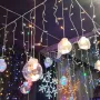 Празнични LED светлини топка с 10 топки в бяла студена и бяла топла светлина SD8, снимка 2