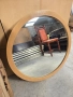 Кръгло огледало с дървена рамка 86см.., снимка 2