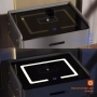 Интелигентно нощно шкафче Smart Heater Led, безжично зареждане, Bluetooth, бял, снимка 2