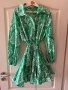 Нова зелена ежедневна елегантна рокля zara Zara Зара 100 % памук памучна разкроена  , снимка 4