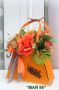 Чантичка с цветя в оранж, снимка 3