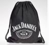 Алкохолизирана :) раничка Jack Daniel's от черен Дънков плат раница