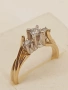 Златен пръстен с брилианти , снимка 2