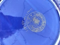 Стара голяма порцеланова чиния ръчно рисувана, снимка 5